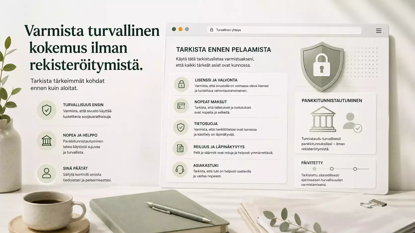 Rauhallinen opas rekisteröitymättömän kasinon tarkistamiseen Suomessa