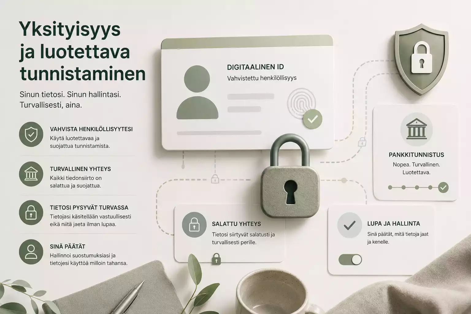 Tunnistautumisen, maksun ja henkilötietojen yhteys rekisteröitymättömässä pelaamisessa